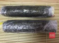 Illustration of how to make ham sushi 6