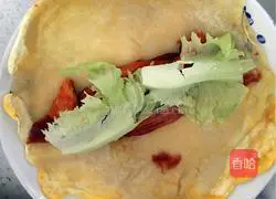 Illustration of how to make hand-caught egg burrito 7