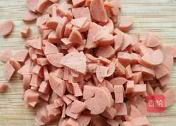 Illustration of how to make ham and rice cakes 2