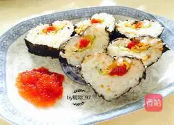 Illustration of how to make heart-shaped sushi 6