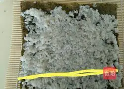 Illustration of how to make meat floss sushi 3