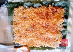 Illustration of Korean Bibimbap Sauce Cucumber and Ham Sausage Sushi Recipe 2