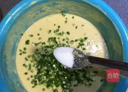 Illustration of how to make ham and egg pancakes 4