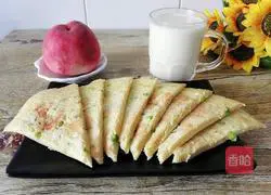 Illustration of how to make chive and egg pancake 12