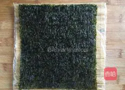 Illustration of how to make meat floss and ham sushi 8