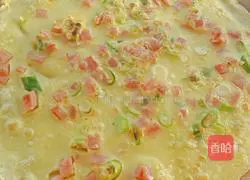 Illustration of how to make green onion egg pancake 11