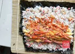 Colorful Orleans Sushi Illustration of how to make a roll 12