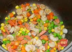 Illustration of how to make shrimp and egg pancakes 7