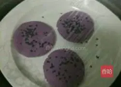 Purple potato and red bean cake recipe 11