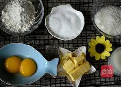 Illustration of how to make shredded coconut pancakes 1