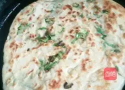 Illustration of how to make scallion hand cake 6