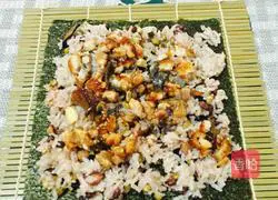 Illustration of how to make multigrain eel sushi 7