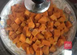 Pumpkin glutinous rice and sesame cake recipe 3