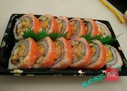 Illustration of making square pattern sushi 10