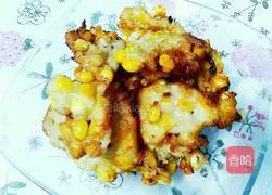 Illustration of how to make crispy corn pancakes 12