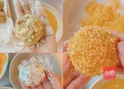 Illustration of how to make Japanese croquettes with less oil and fat*tuna 4