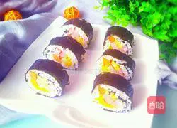 Illustration of how to make sushi 10