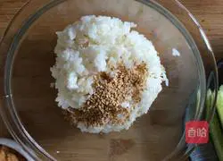 Illustration of how to make meat floss and ham sushi 6