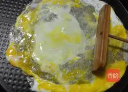 Illustration of how to make multigrain pancakes and fruits 6