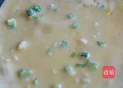 Illustration of how to make scallion egg pancake 2