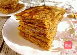 Illustration of how to make scallion thousand-layer meatloaf 17