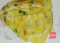 Illustration of how to make three-color vegetable cake 5