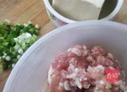 Illustration of how to make tofu patties 1