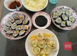 Illustration of how a country cook learns to make sushi 14