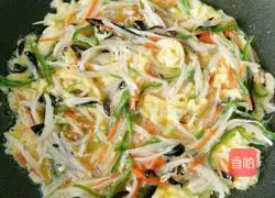 Illustration of how to make whitebait egg pancake 6