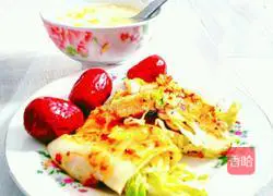 Illustration of how to make nutritious breakfast pancakes and fruits 5