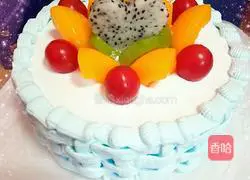 Illustration of how to make fruit cream cake 6