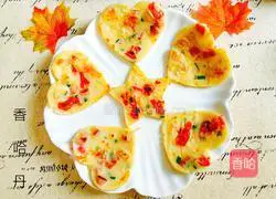 Illustration of how to make love cherry tomato pancakes 11