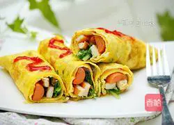 Illustration of how to make breakfast egg burritos 12