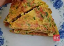 Illustration of how to make ham and egg pancakes 6