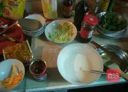 Illustration of how to make pancakes and fruits 3