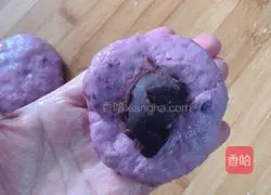 Purple potato and red bean cake recipe 14