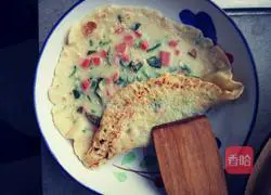 Illustration of how to make egg, spinach and ham cake 7