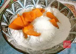 Flower-shaped pumpkin glutinous rice cake recipe 6