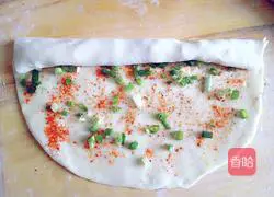 Illustration of how to make hot noodles with chopped green onion cake 15