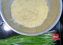 Corn and leek Illustration of how to make cakes 1