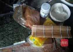 Illustration of how to make sushi 1