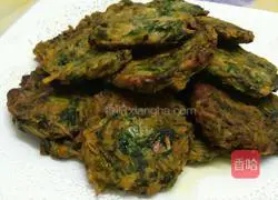 Illustration of making wild vegetable cake 6