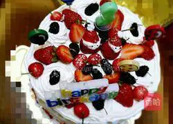 Illustration of how to make cream fruit cake 7