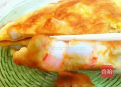 Illustration of how to make shrimp and egg pancakes 6