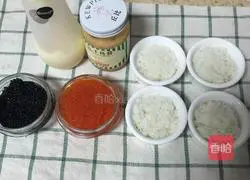 Illustration of how to make roe sushi salad 2