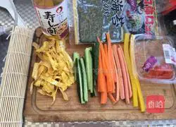 Illustration of how to make original sushi 1