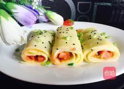 Illustration of how to make breakfast egg burritos 8