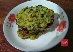 Illustration of how to make fungus, melon, celery and egg pancake 10