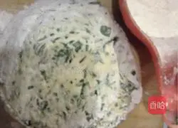 Illustration of making wild vegetable cakes 3