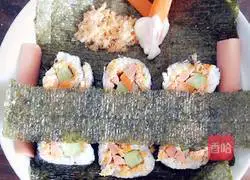 Illustration of how to make sushi 7